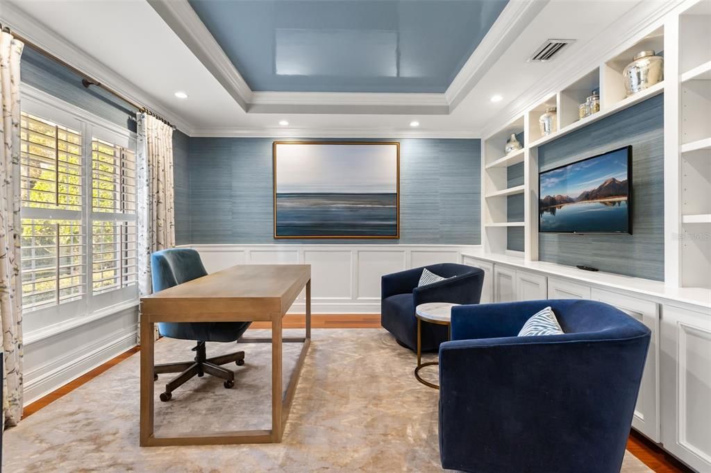 Home Office, Interior, Recessed Lighting