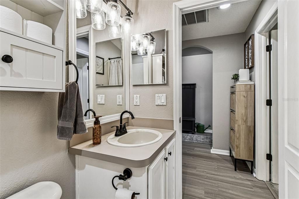 Bathroom, Interior, Wood Texture Flooring
