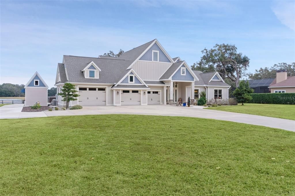 Attached, Backyard, Exterior, Facade, Farmhouse