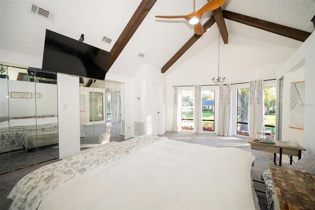 Bedroom, Interior, Wooden Beams