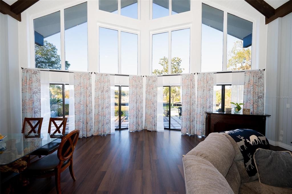 Dining room, Interior, Wooden Beams, Wood Texture Flooring