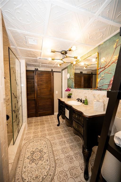 Bathroom, Interior, Marble Walls