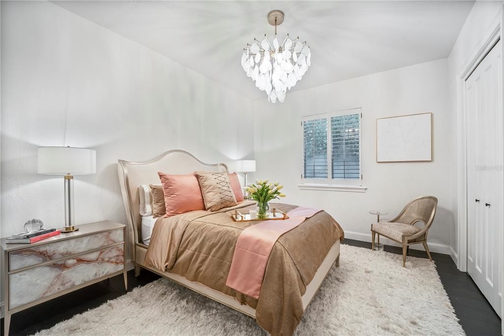 Bedroom, Chandelier, Interior