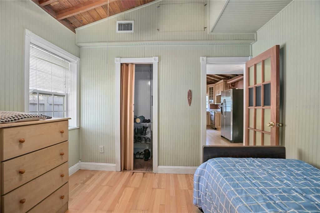 Bedroom, Interior, Wooden Ceilings, Wood Texture Flooring