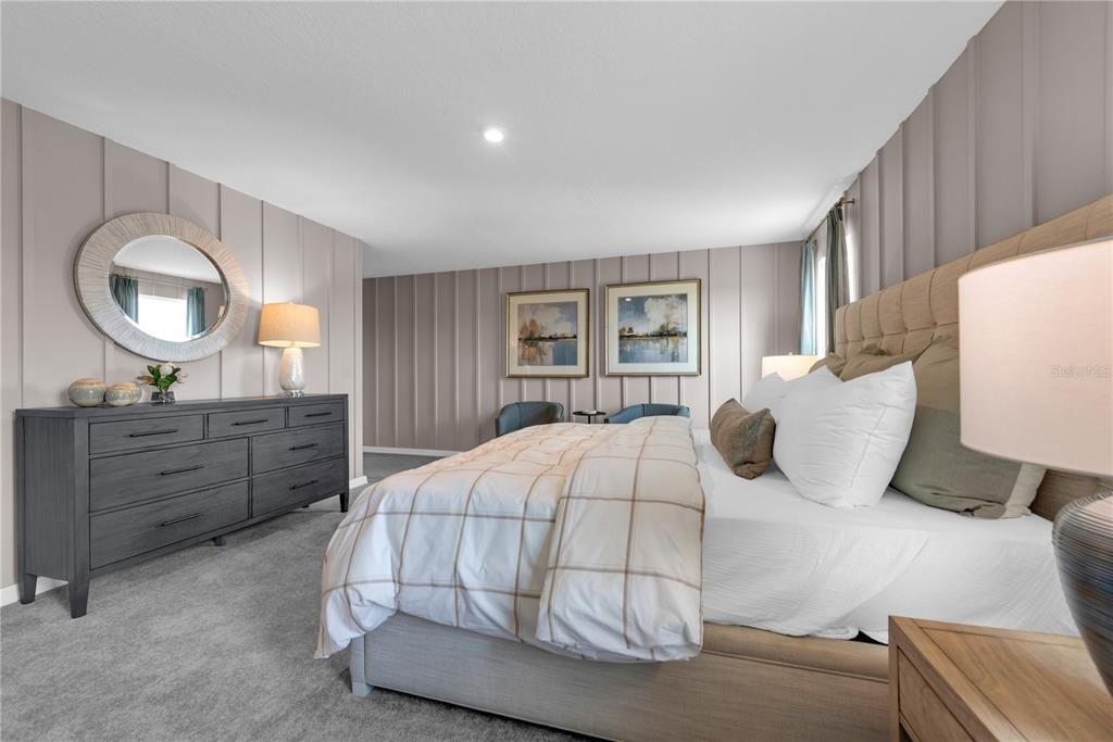 Bedroom, Interior, Recessed Lighting