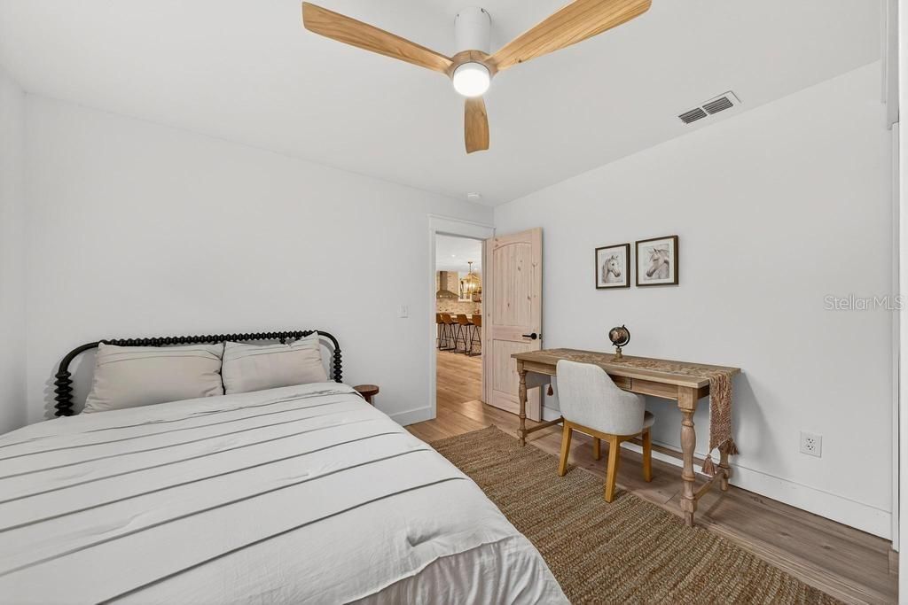 Bedroom, Home Office, Interior, Wood Texture Flooring