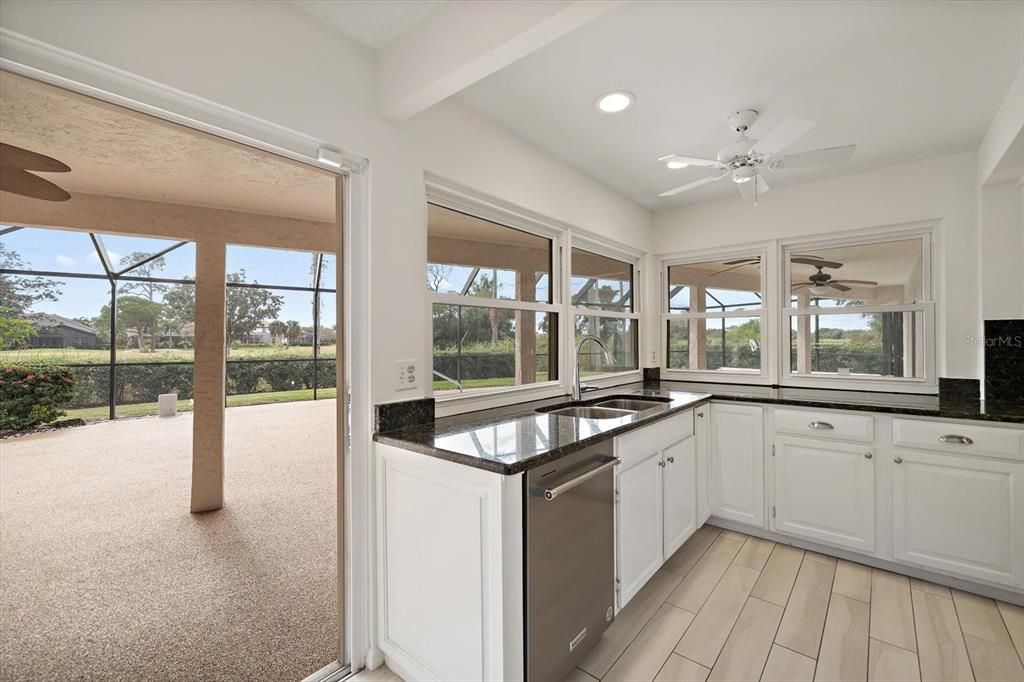 Glass Ceilings, Interior, Kitchen, Recessed Lighting, Sun Room, Wood Texture Flooring