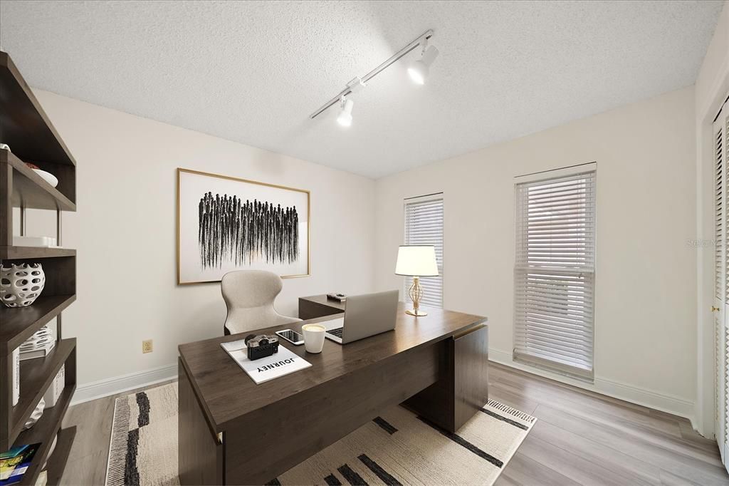 Home Office, Interior, Wood Texture Flooring