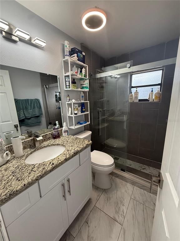 Bathroom, Glass Shower, Interior, Marble