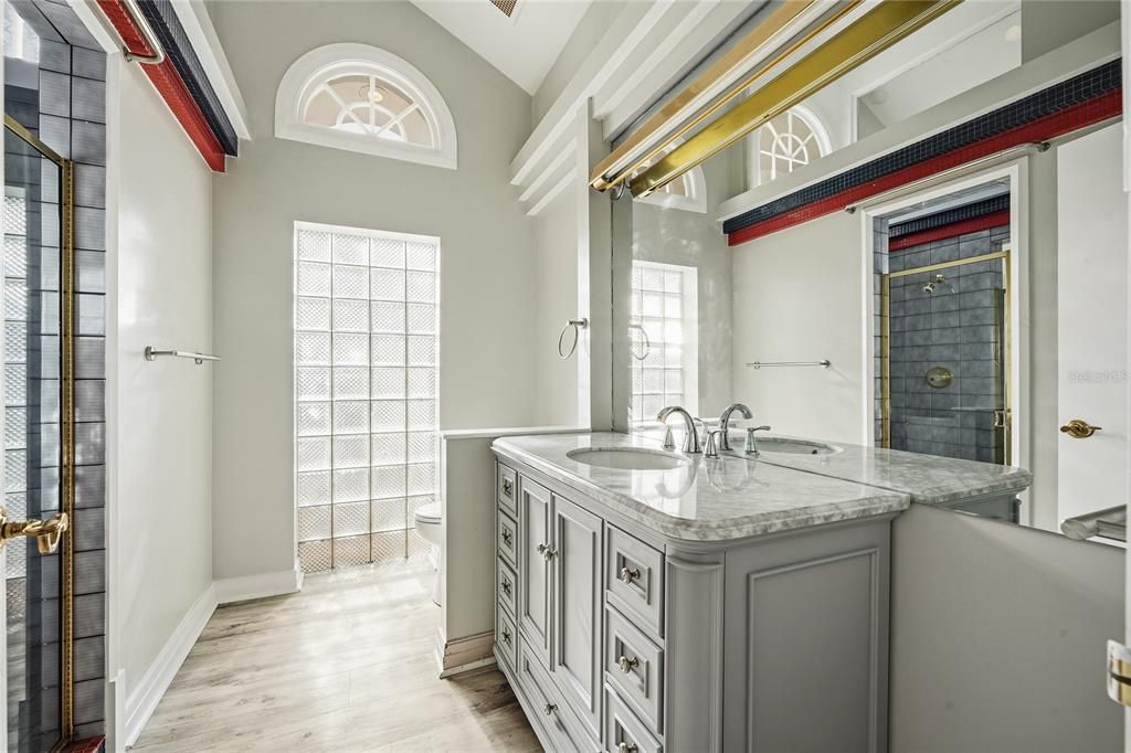 Bathroom, Interior, Wood Texture Flooring