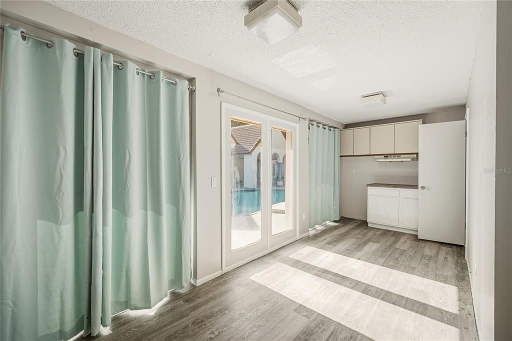 Interior, Kitchen, Wood Texture Flooring