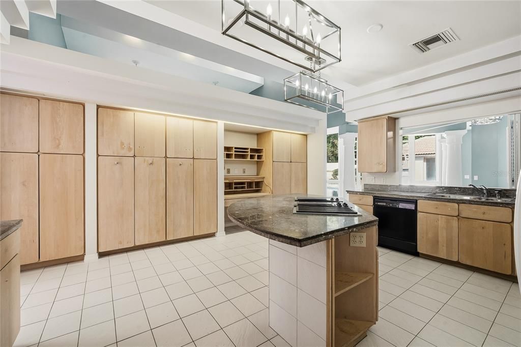 Chandelier, Interior, Kitchen, Recessed Lighting