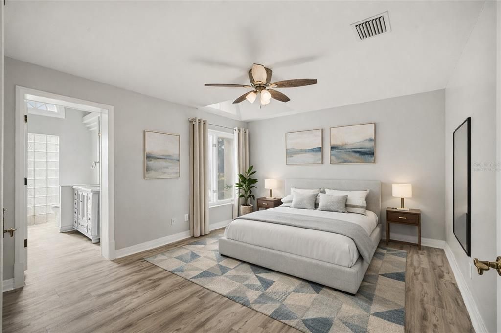 Bedroom, Interior, Wood Texture Flooring