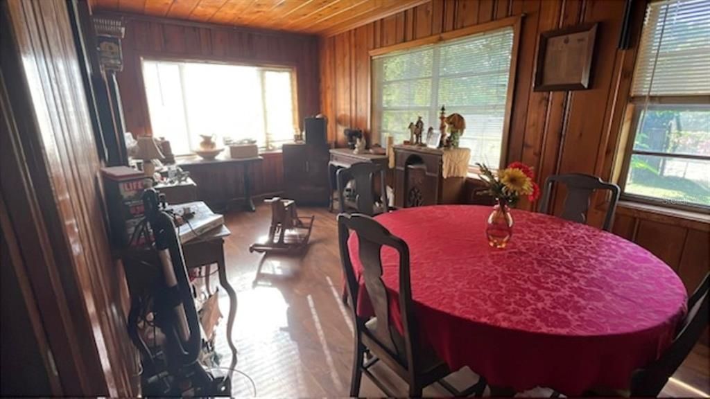 Dining room, Interior, Wooden Ceilings, Wood Texture Flooring, Wooden Walls