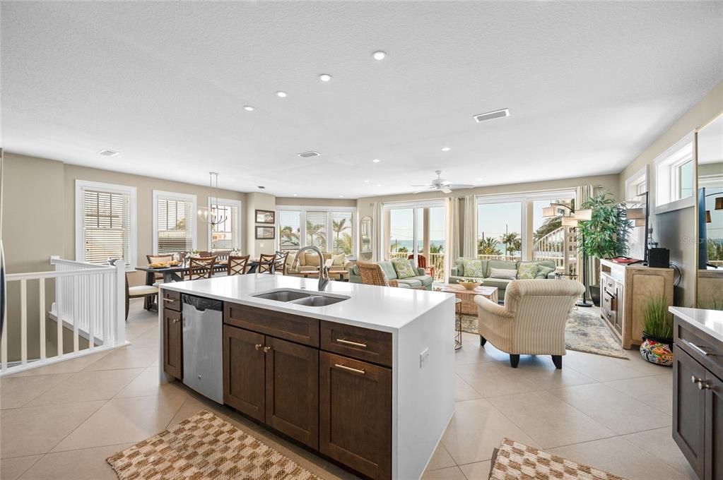 Dining room, Interior, Kitchen, Living room, Pendant Lights, Recessed Lighting