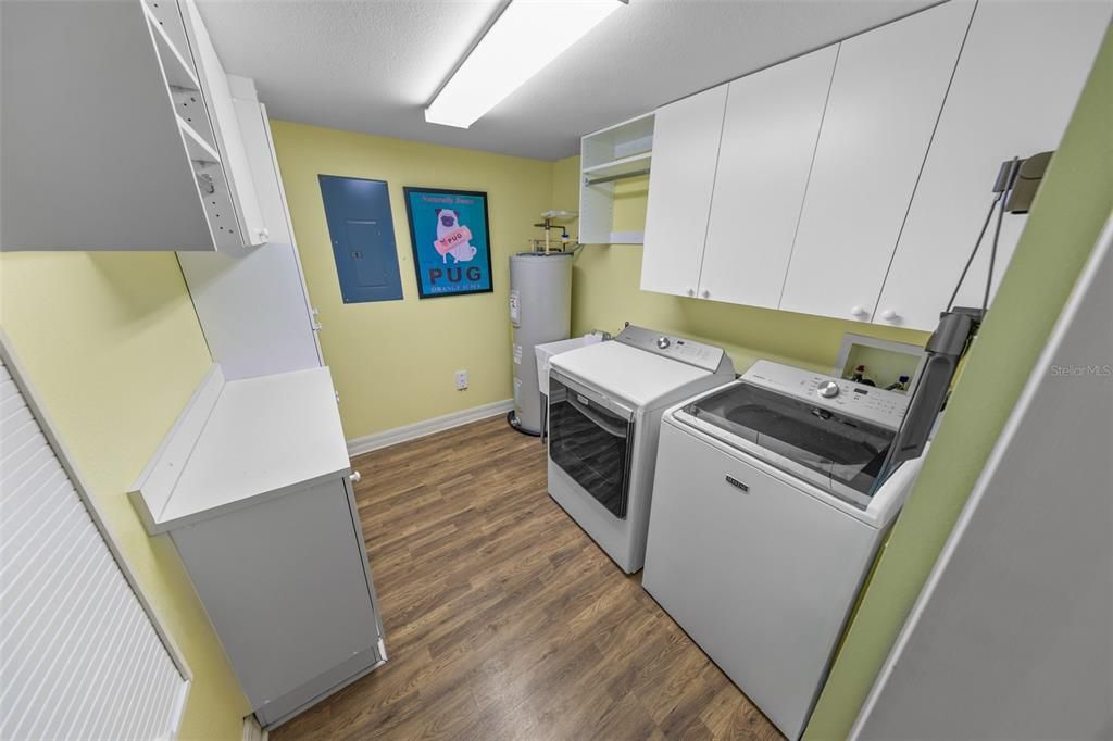 Interior, Washer, Wood Texture Flooring