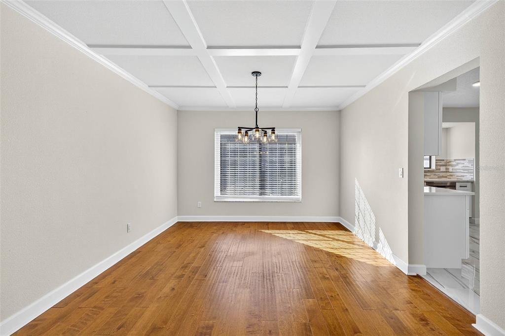 Chandelier, Empty room, Interior, Wood Texture Flooring