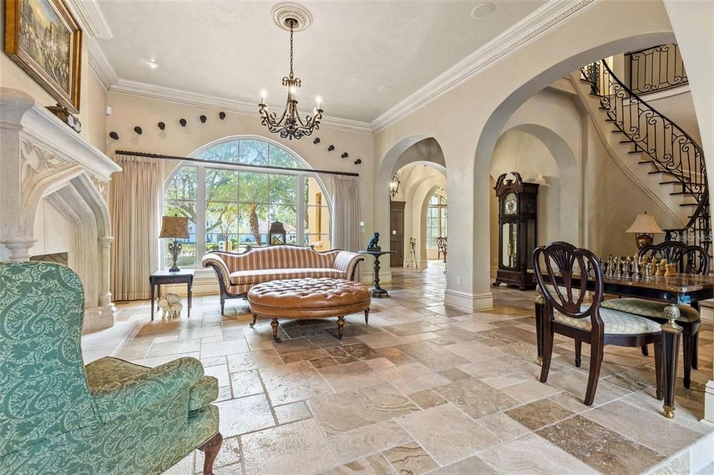 Chandelier, Dining room, Interior, Recessed Lighting