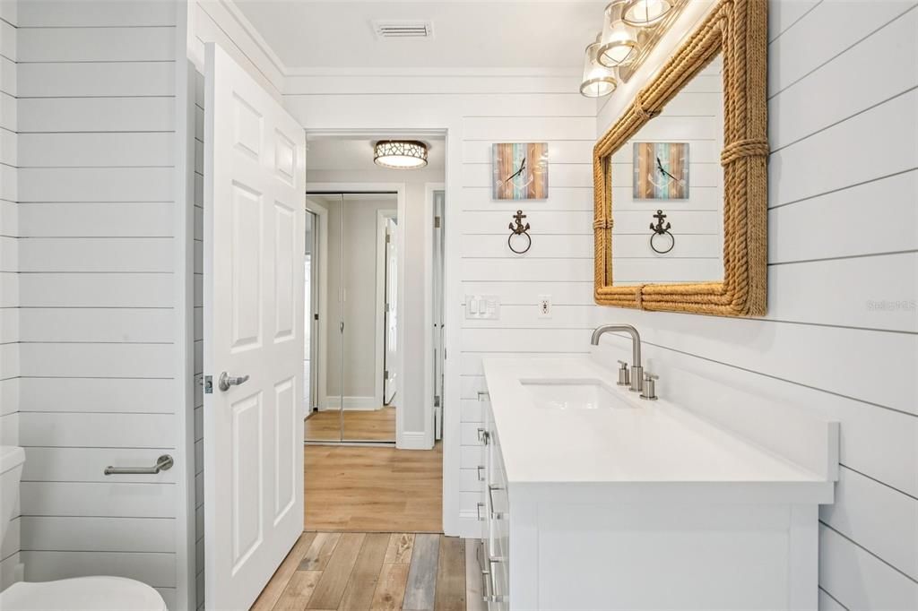 Bathroom, Interior, Wood Texture Flooring