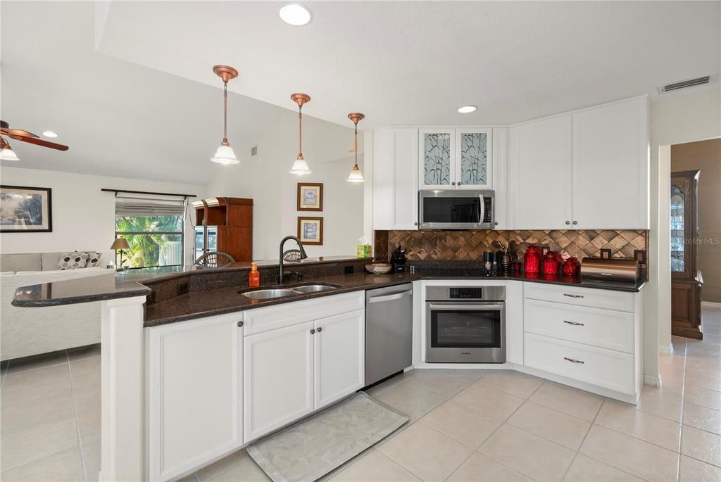 Interior, Kitchen, Pendant Lights, Recessed Lighting, Stainless Steel Appliances