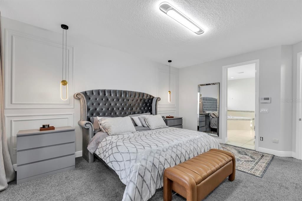 Bedroom, Interior, Pendant Lights