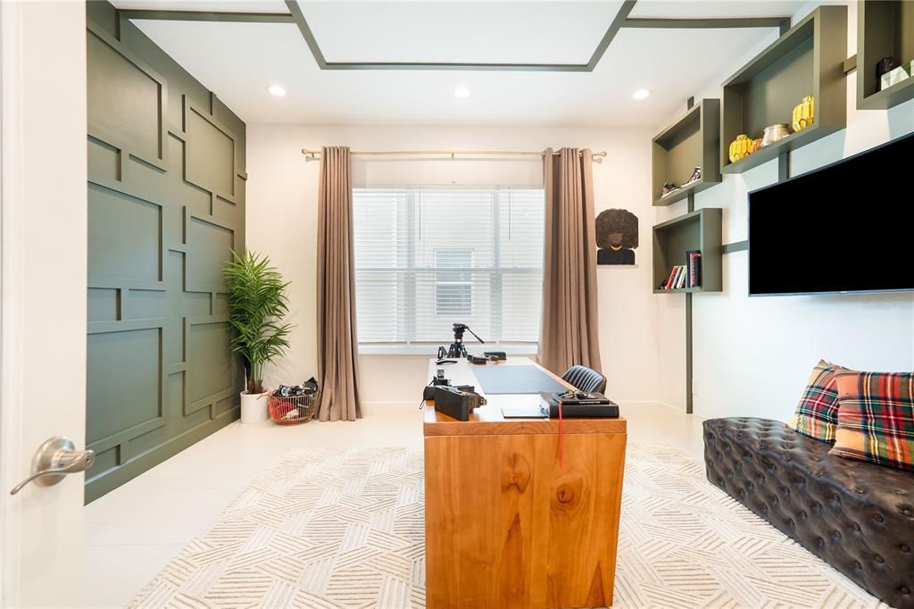 Home Office, Interior, Recessed Lighting