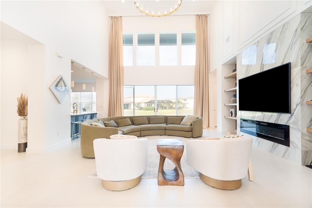 Fireplace, Interior, Living room, Water