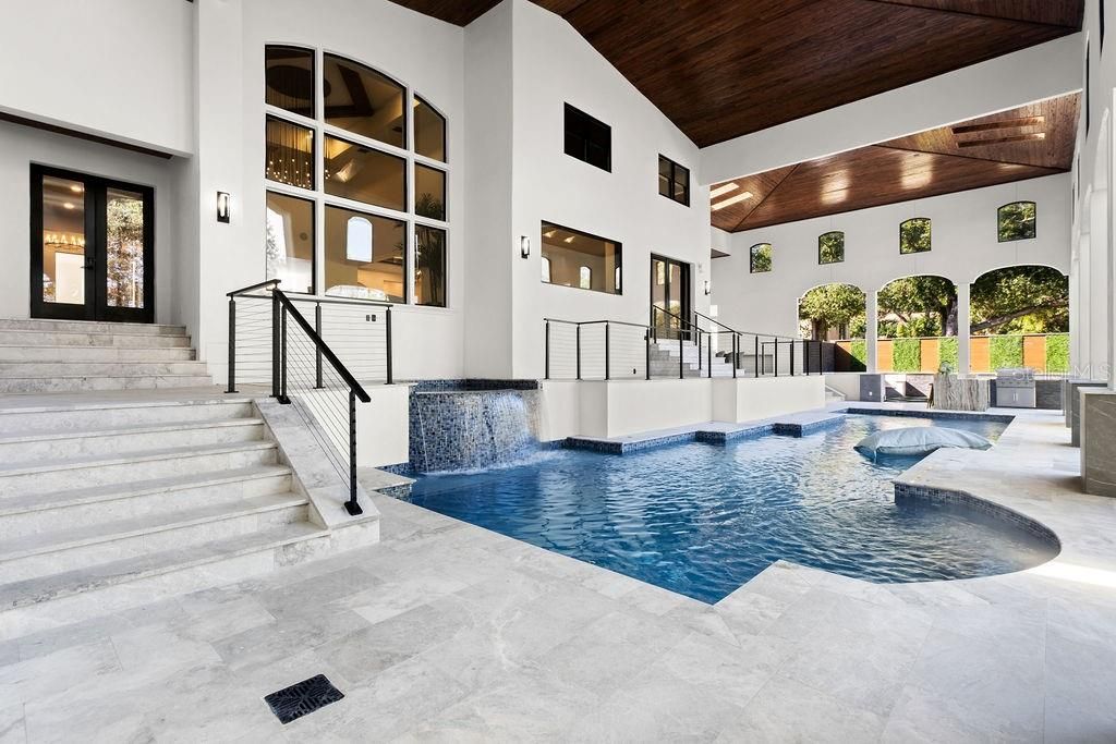Interior, Pool, Wooden Ceilings