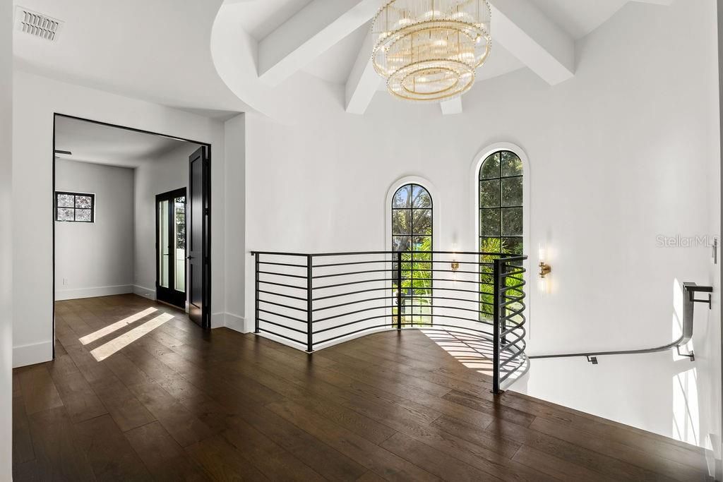 Chandelier, Interior, Wood Texture Flooring