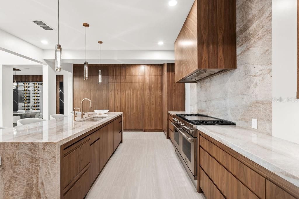 Interior, Kitchen, Pendant Lights, Recessed Lighting, Stainless Steel Appliances