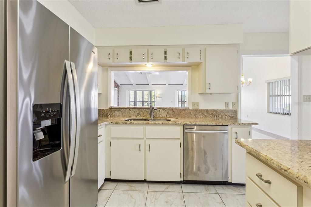 Interior, Kitchen, Marble, Stainless Steel Appliances