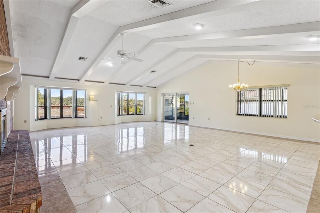 Chandelier, Empty room, Interior, Marble