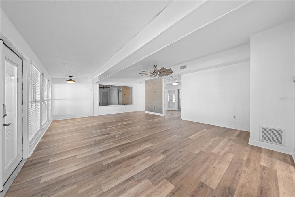Empty room, Interior, Wood Texture Flooring