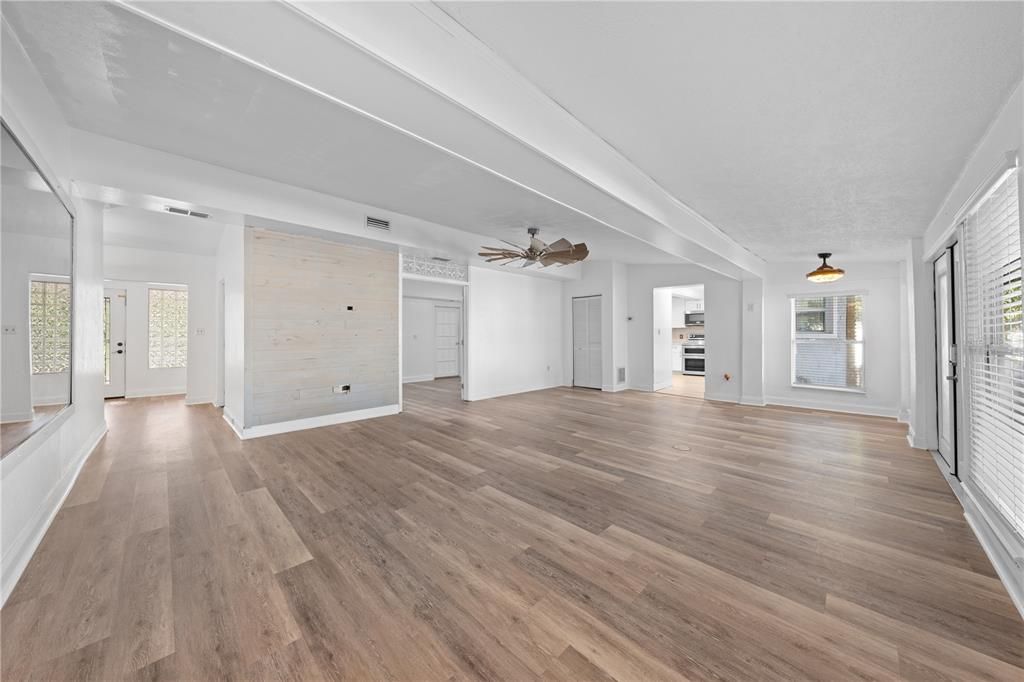 Empty room, Interior, Wood Texture Flooring