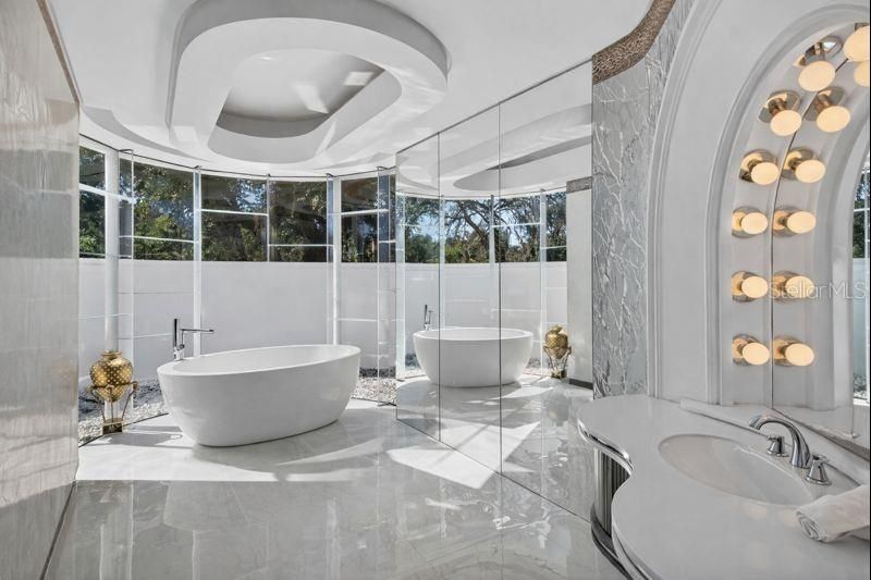 Bathroom, Dual Sink Vanities, Free Standing Baths, Interior