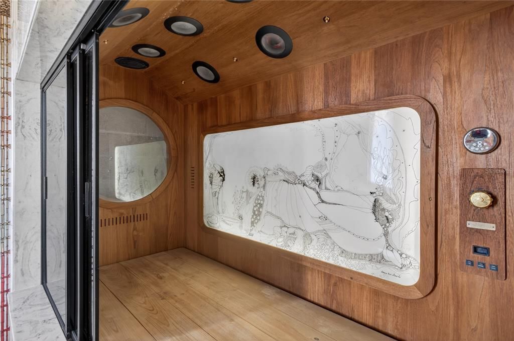 Interior, Recessed Lighting, Wooden Ceilings, Wood Texture Flooring, Wooden Walls