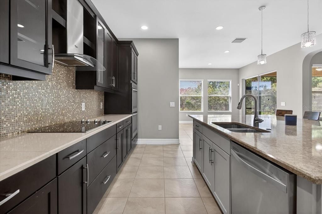 Interior, Kitchen, Pendant Lights, Recessed Lighting, Stainless Steel Appliances