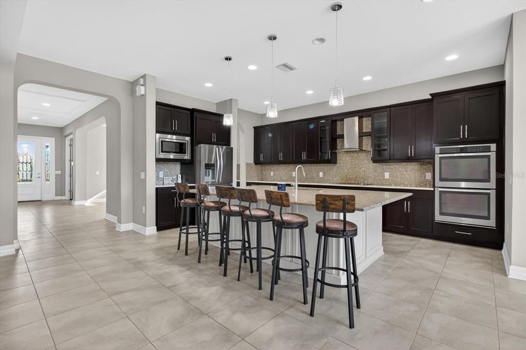Interior, Kitchen, Pendant Lights, Recessed Lighting, Stainless Steel Appliances