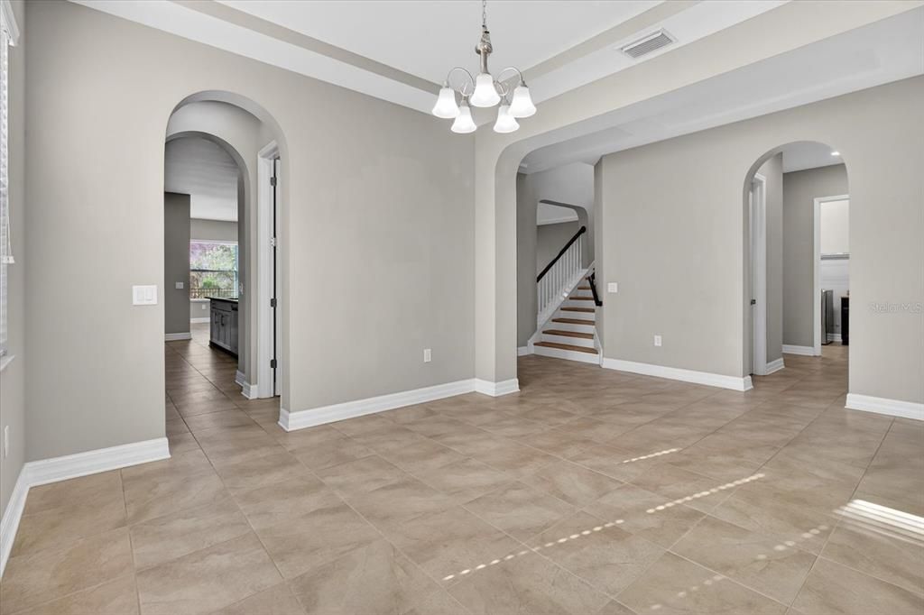 Chandelier, Empty room, Interior