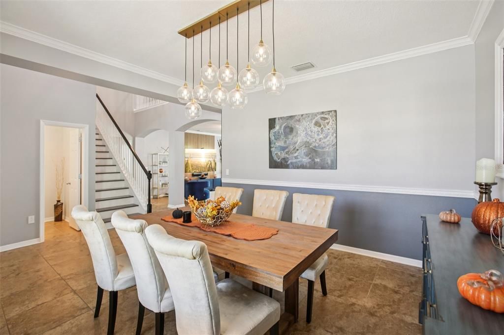 Dining room, Interior, Pendant Lights