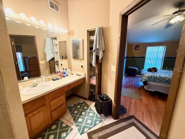 Bathroom, Dual Sink Vanities, Interior, Wood Texture Flooring