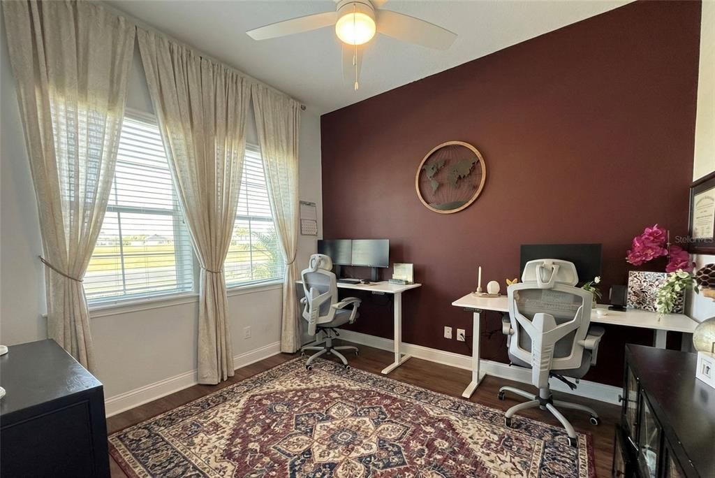 Home Office, Interior, Wood Texture Flooring