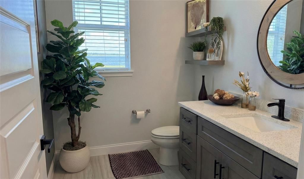 Bathroom, Interior, Wood Texture Flooring