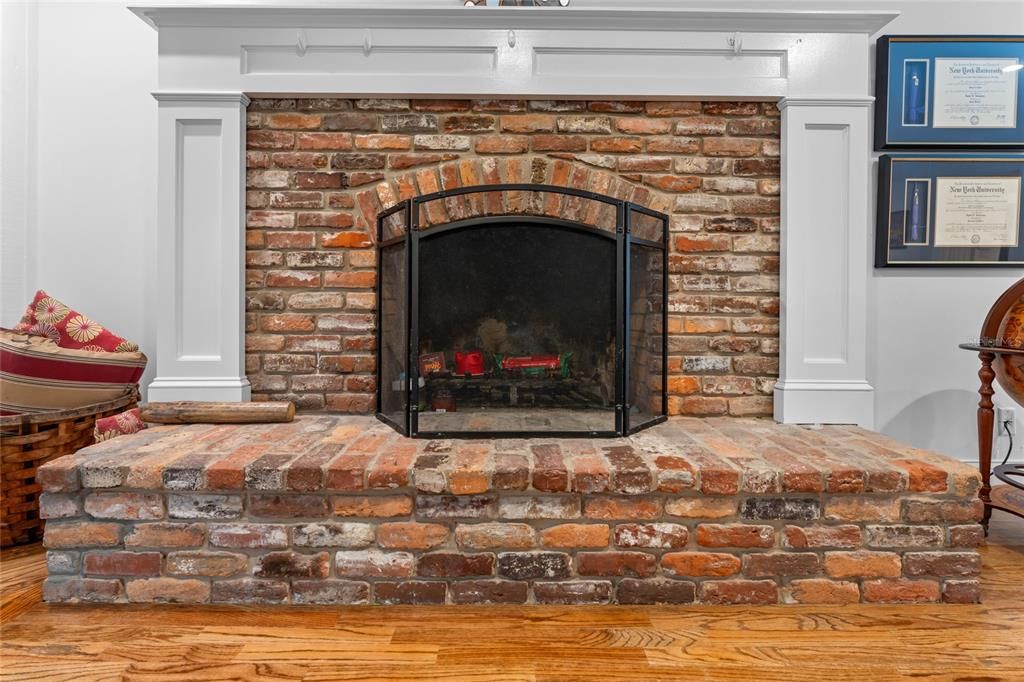 Fireplace, Interior, Stone Walls, Wood Texture Flooring