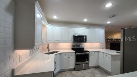 Interior, Kitchen, Recessed Lighting, Stainless Steel Appliances