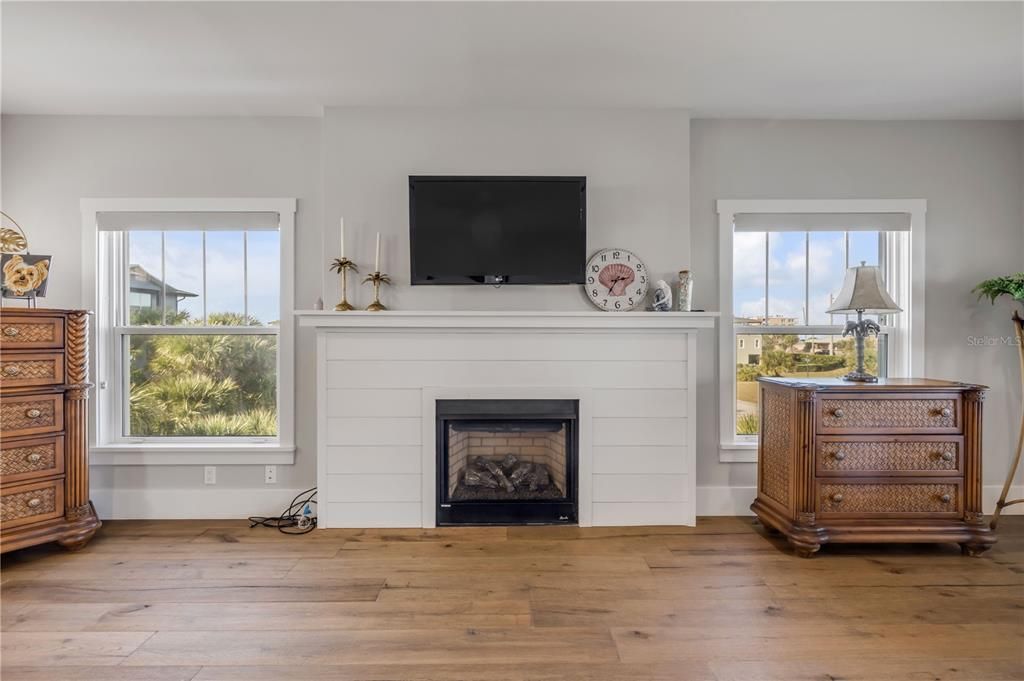 Fireplace, Interior, Wood Texture Flooring