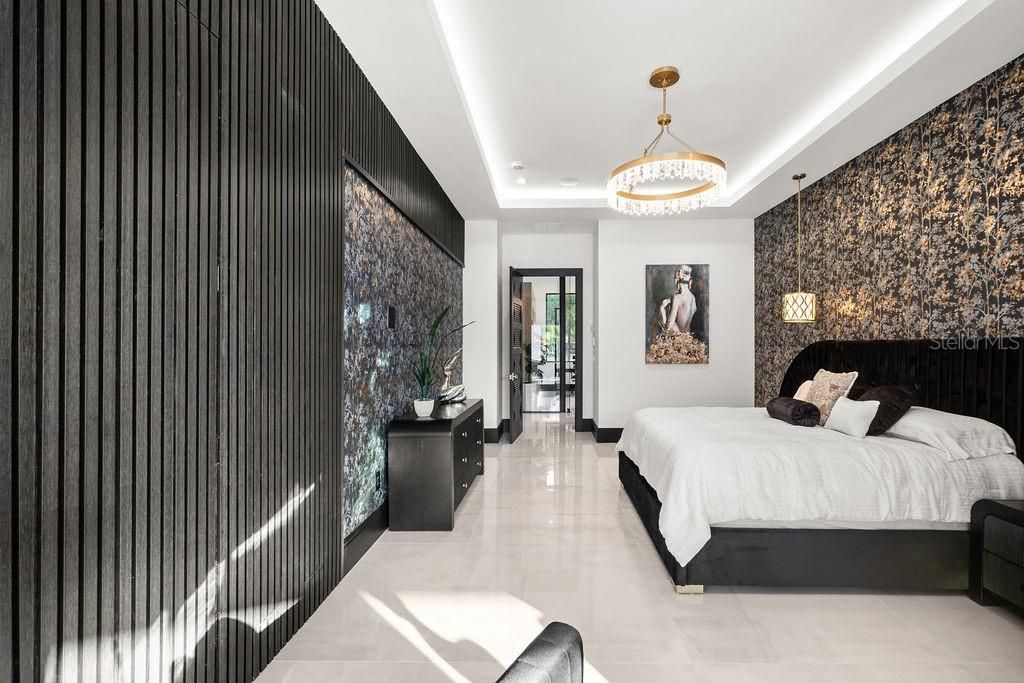 Bedroom, Interior, Pendant Lights, Recessed Lighting