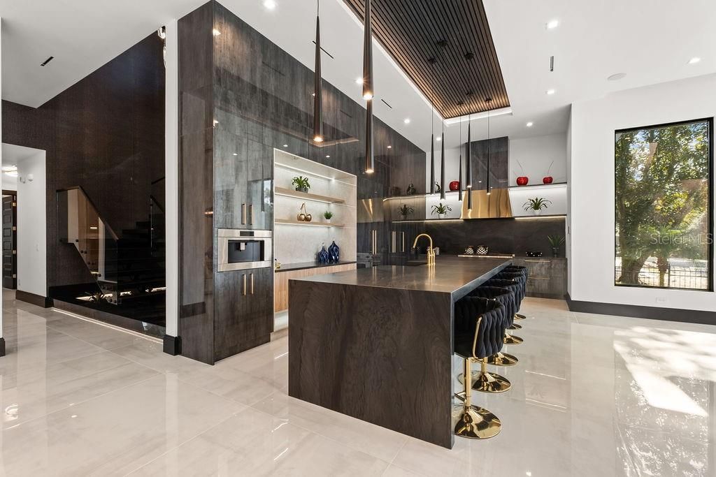 Interior, Kitchen, Pendant Lights, Recessed Lighting, Stainless Steel Appliances