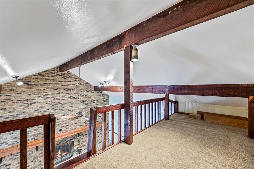 Fireplace, Interior, Stone Walls, Wooden Beams