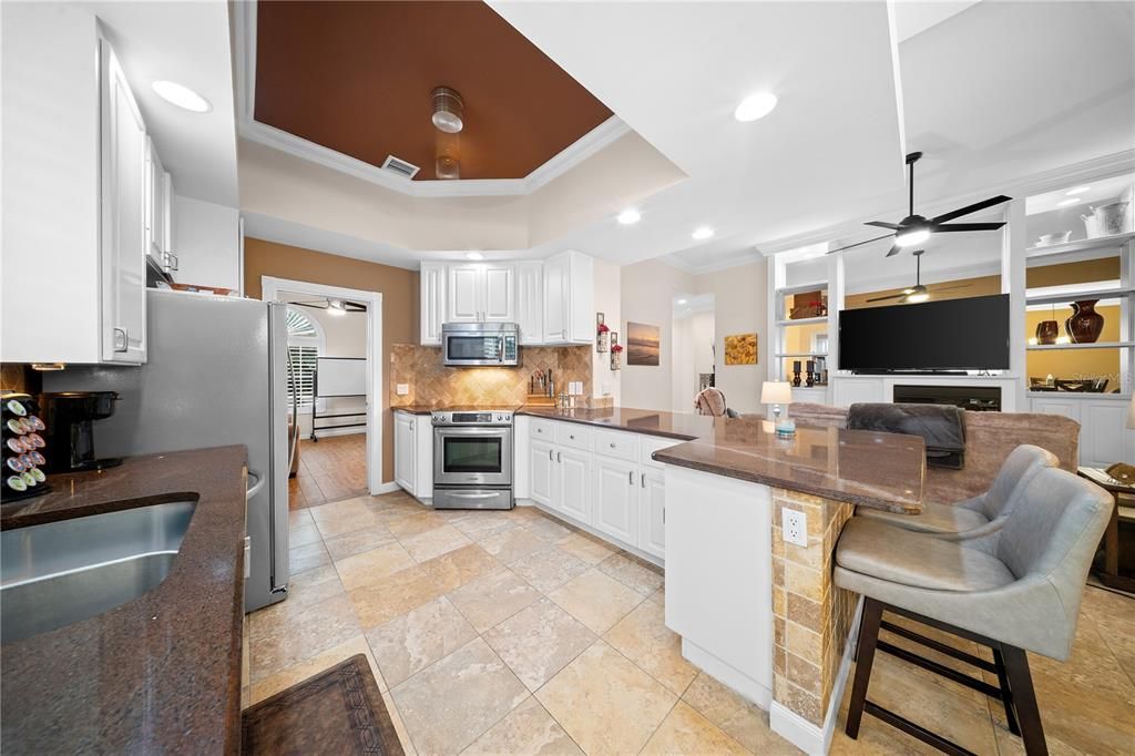 Interior, Kitchen, Recessed Lighting, Stainless Steel Appliances